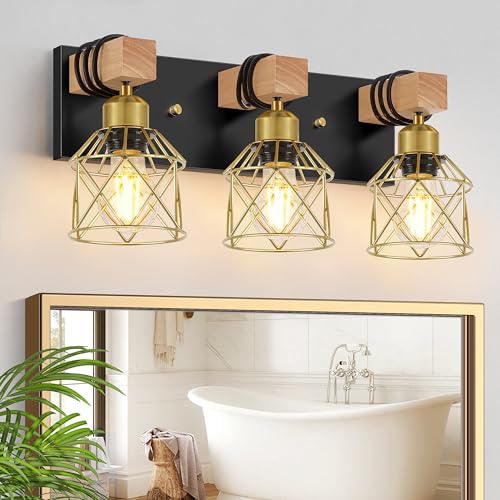 Black and Gold Vanity Light