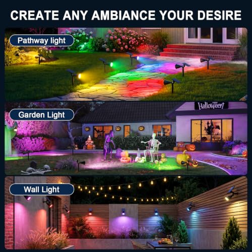 Solar Lights Outdoor Waterproof Flag Spotlights 2 Pack (2 Count)