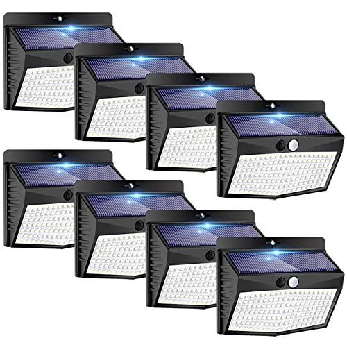 8 Pack Solar Lights Outdoor Motion Sensor with 3 Lighting Modes (8 Count)