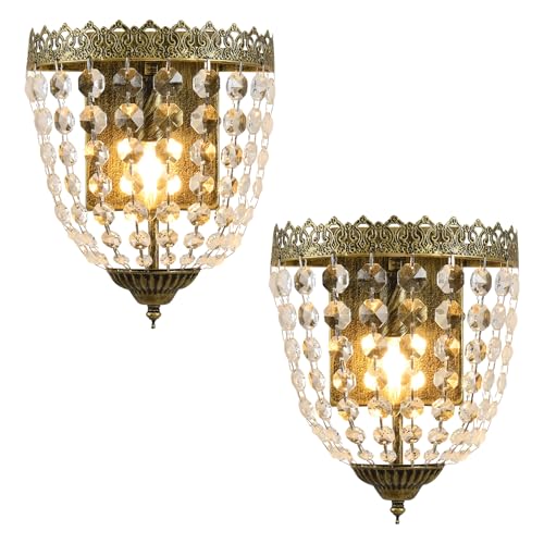Crystal Wall Sconces Set of Two (2 Count)
