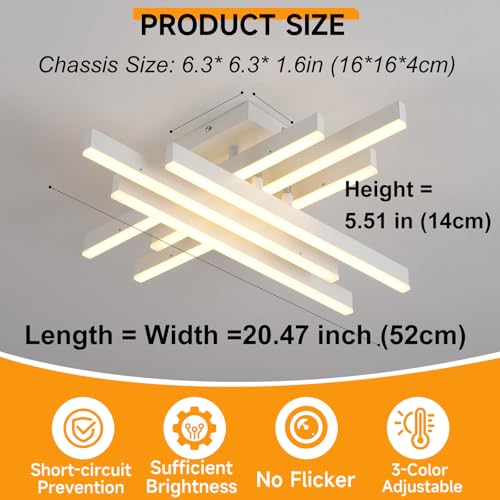 Modern LED Ceiling Light with Remote