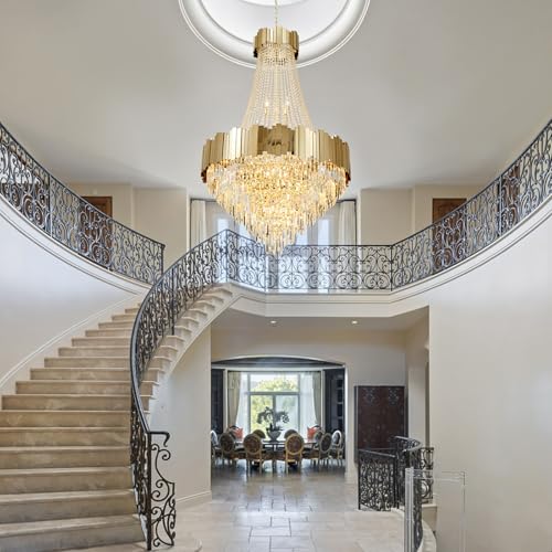 Large Gold Luxury Crystal Chandeliers