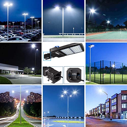 200W LED Parking Lot Light with Photocell Shoebox Light 3 Pack (3 Count)