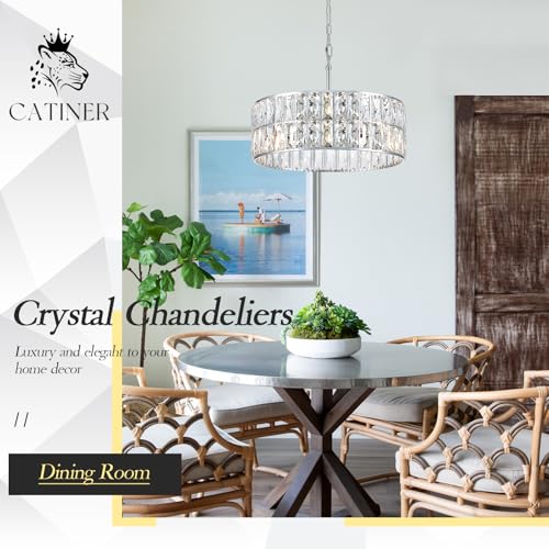 Chrome Crystal Chandelier 18" 6