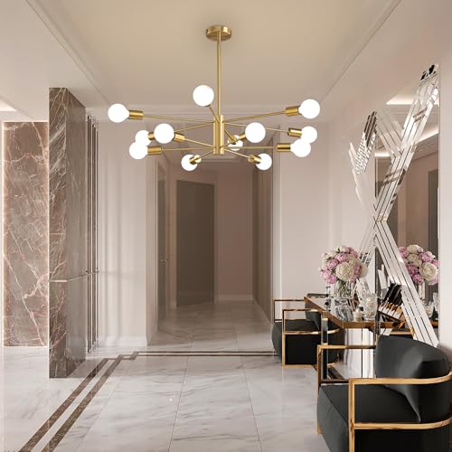 Modern Sputnik Chandelier Ceiling Light Fixture 12