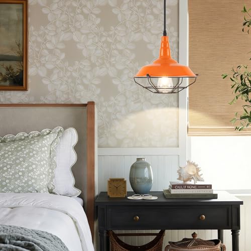 Farmhouse Orange Pendant Light (3 Count)