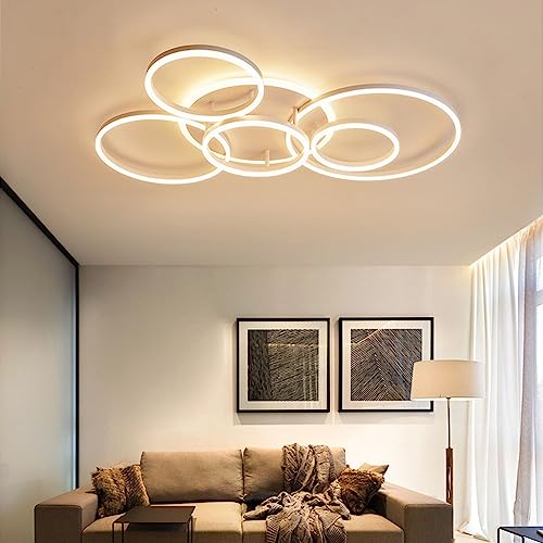 Chaners Ceiling Light LED Ceiling Light Ring Design Lighting Dimmable with Remote Control Lights for Living Room Bedroom Hallway