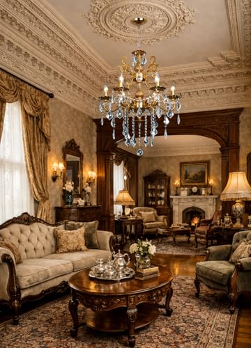 Crystal Chandelier Antique Gold Chandelier Lighting