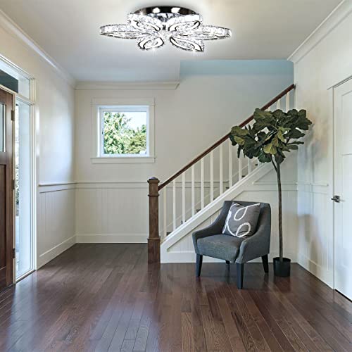 20" Crystal Flower Chandelier