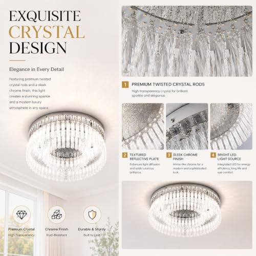 Chrome LED Ceiling Light