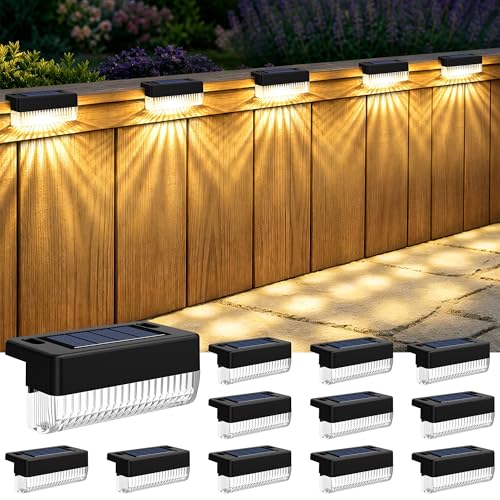 Solar Deck Lights Outdoor (12 Count)