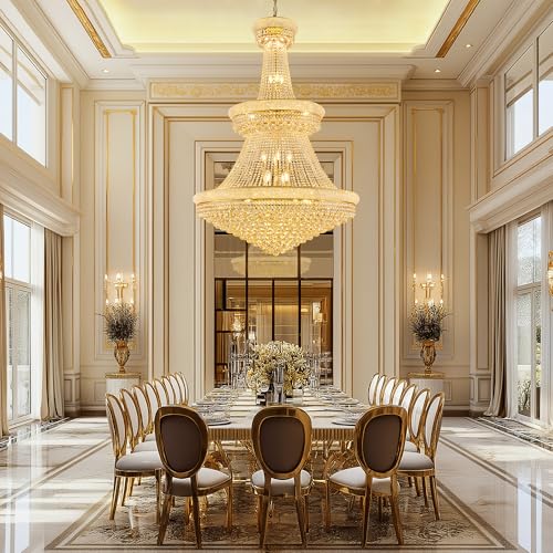 42 Inch Gold Crystal Eiffel Tower Chandelier