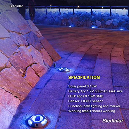 Solar Deck Lights Outdoor (4 Count)