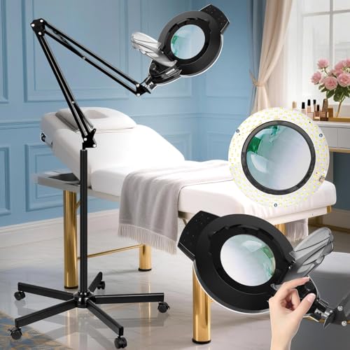 Floor Magnifying Glass with Light and Stand