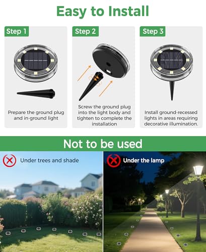 4 Pack Solar Ground Lights (4 Count)