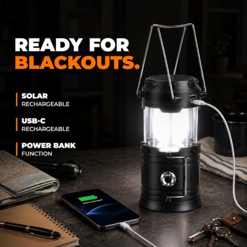 Solar LED Camping Lantern (2 Count)
