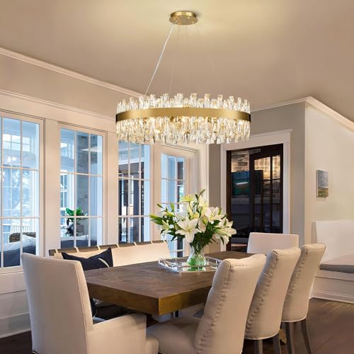 Modern Brass Gold Crystal Chandelier Lights
