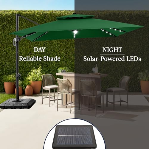 12x12ft LED Cantilever Patio Umbrella w
