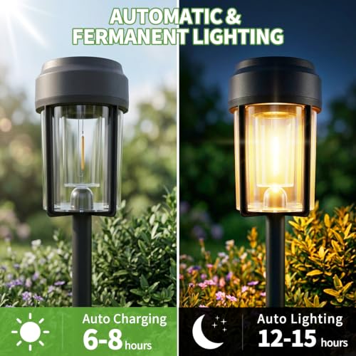 Solar Pathway Lights Outdoor (6 Count)