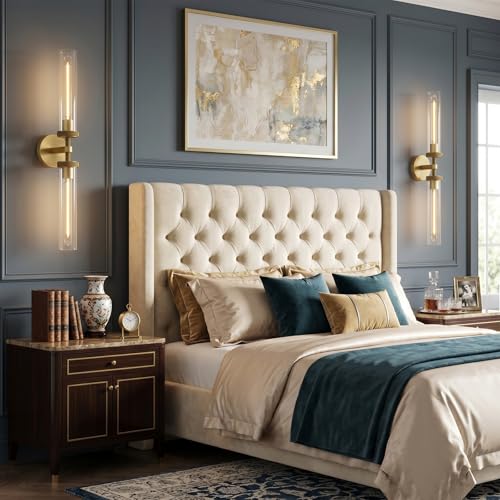 Brass Gold 2 Light Knurled Wall Sconces