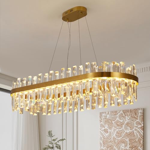 Modern Gold Crystal Chandelier