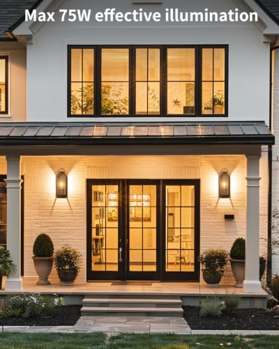 15" Outdoor Wall Lights Rustic Porch Light Bronze Exterior Lighting Fixture