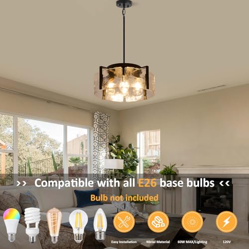 Black Chandelier for Dining Room Light Fixture