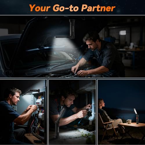 6Pack Magnetic Rechargeable LED Work Light (6 Count)