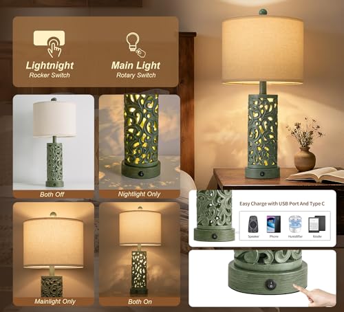 22'' Table Lamp Set of 2 for Living Room (2 Count)