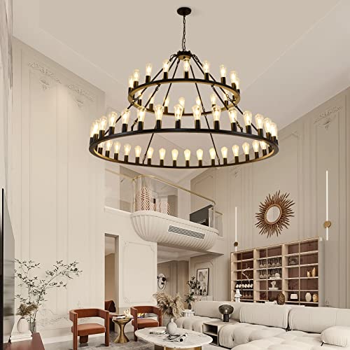 Wagon Wheel Chandelier 2 Tier 54
