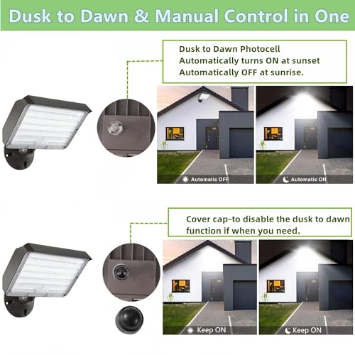 80W Outdoor LED Flood Light Dusk to Dawn with Knuckle