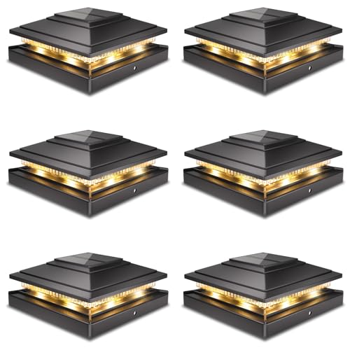 Solar Post Cap Lights 6pack (6 Count)