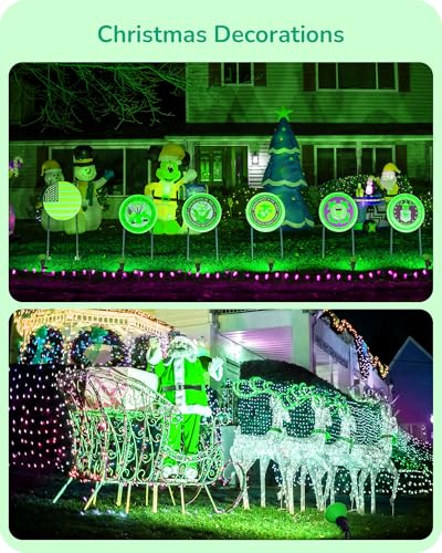 Halloween Outdoor PAR38 Green Flood LED Light Bulbs Dimmable 4Pack (4 Count)