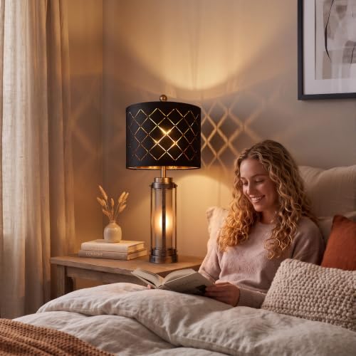 27'' Modern Table Lamp Set of 2 with Nightlight