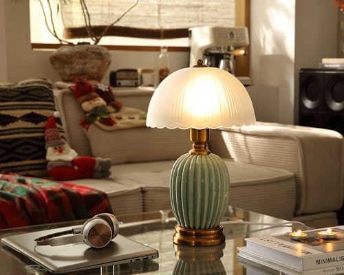 16" Vintage Ceramic Table Lamp for Bedroom