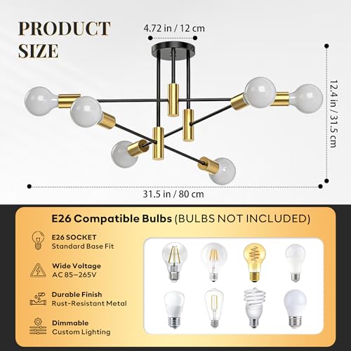Modern Sputnik Chandelier