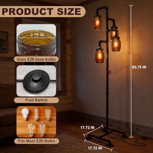 Steampunk Floor Lamp (4 Count)