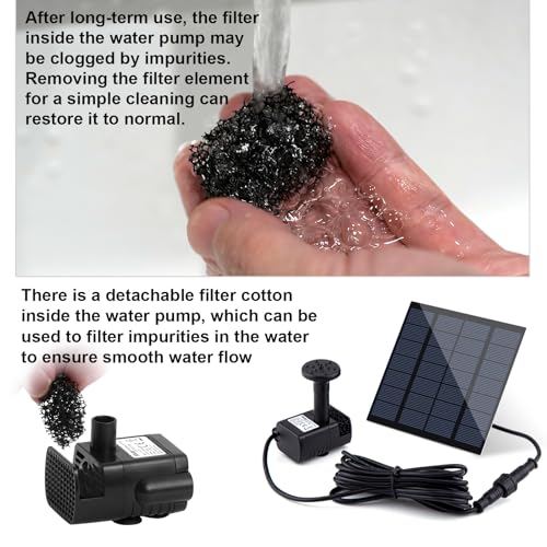 Solar Fountain Pump Kit with Separate Solar Panel