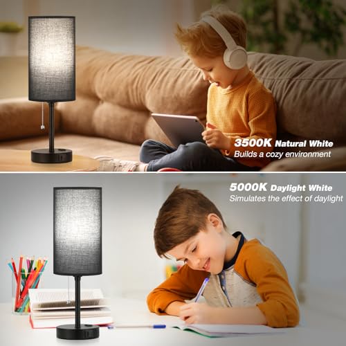 17in Bedside Table Lamp for Bedroom