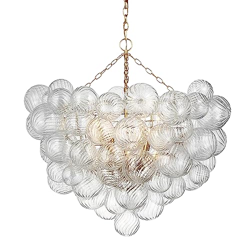 Nordic Bubble Ball Swirled Glass Chandelier Large