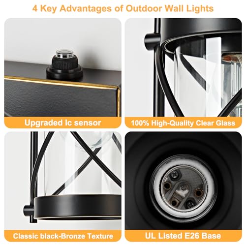 Dusk to Dawn Outdoor Wall Lights Fixtures