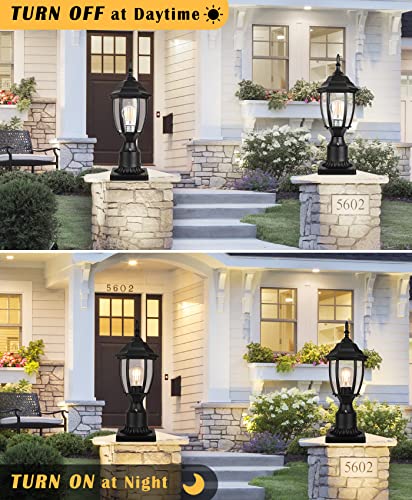 Hardwired 120V Dusk to Dawn Outdoor Post Light 2 Pack (2 Count)