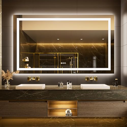 68"X40" LED Bathroom Mirror with Lights
