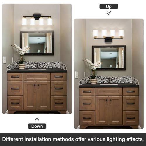 Black and Gold Bathroom Light Fixtures Vanity Lights Over Mirror
