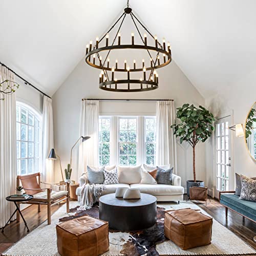 48" Wagon Wheel Chandelier 36