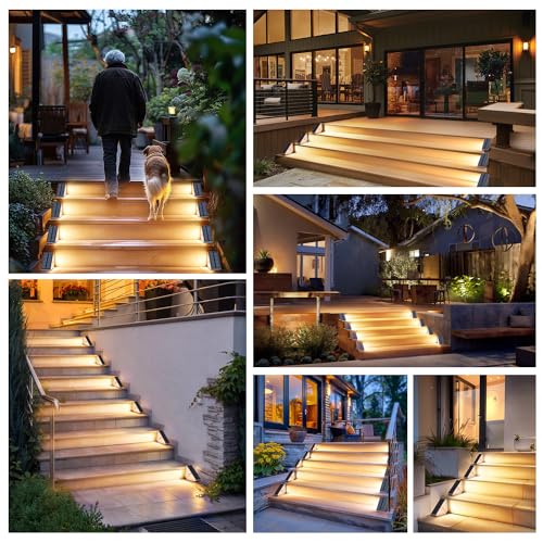 Motion Sensor Solar Stair Lights Outdoor (8 Count)