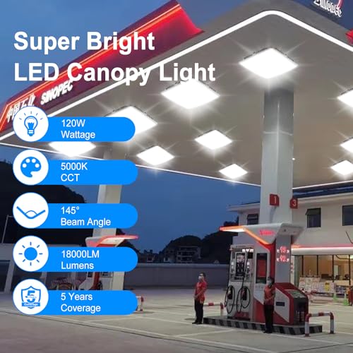 120W LED Canopy Light for Gas Station Light (120W 4PACK 0-10V DIMMABLE)