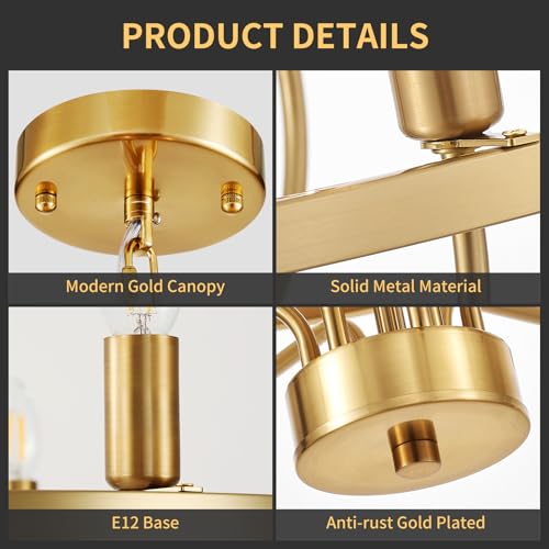 30" Gold Chandelier (9 Count)
