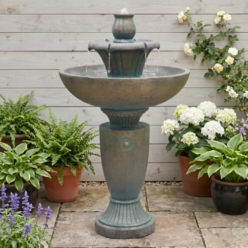 33H Italian Outdoor Water Fountain with LED Lights