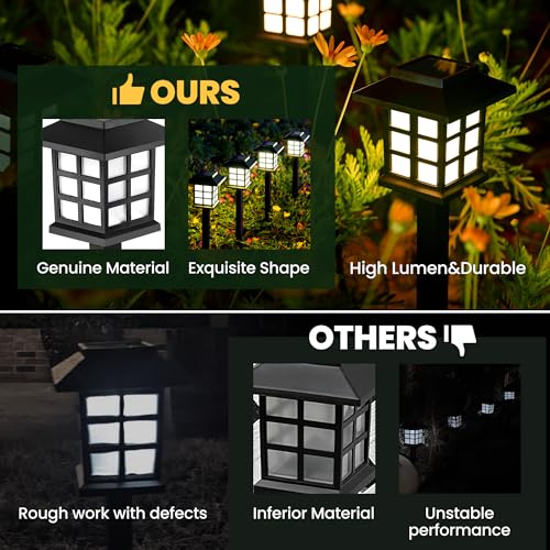 Solar Lights Outdoor Waterproof 12 Pack (12 Count)